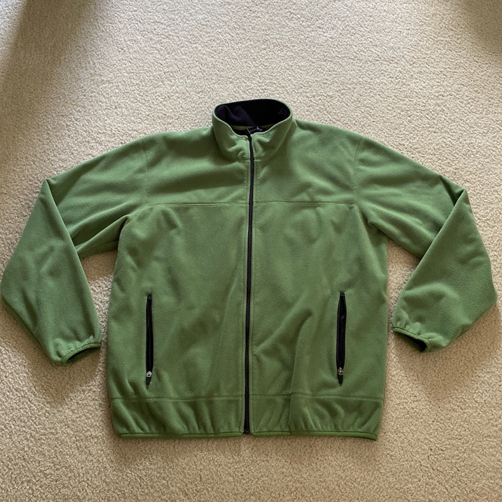EUC Lands End fleece zip up jacket